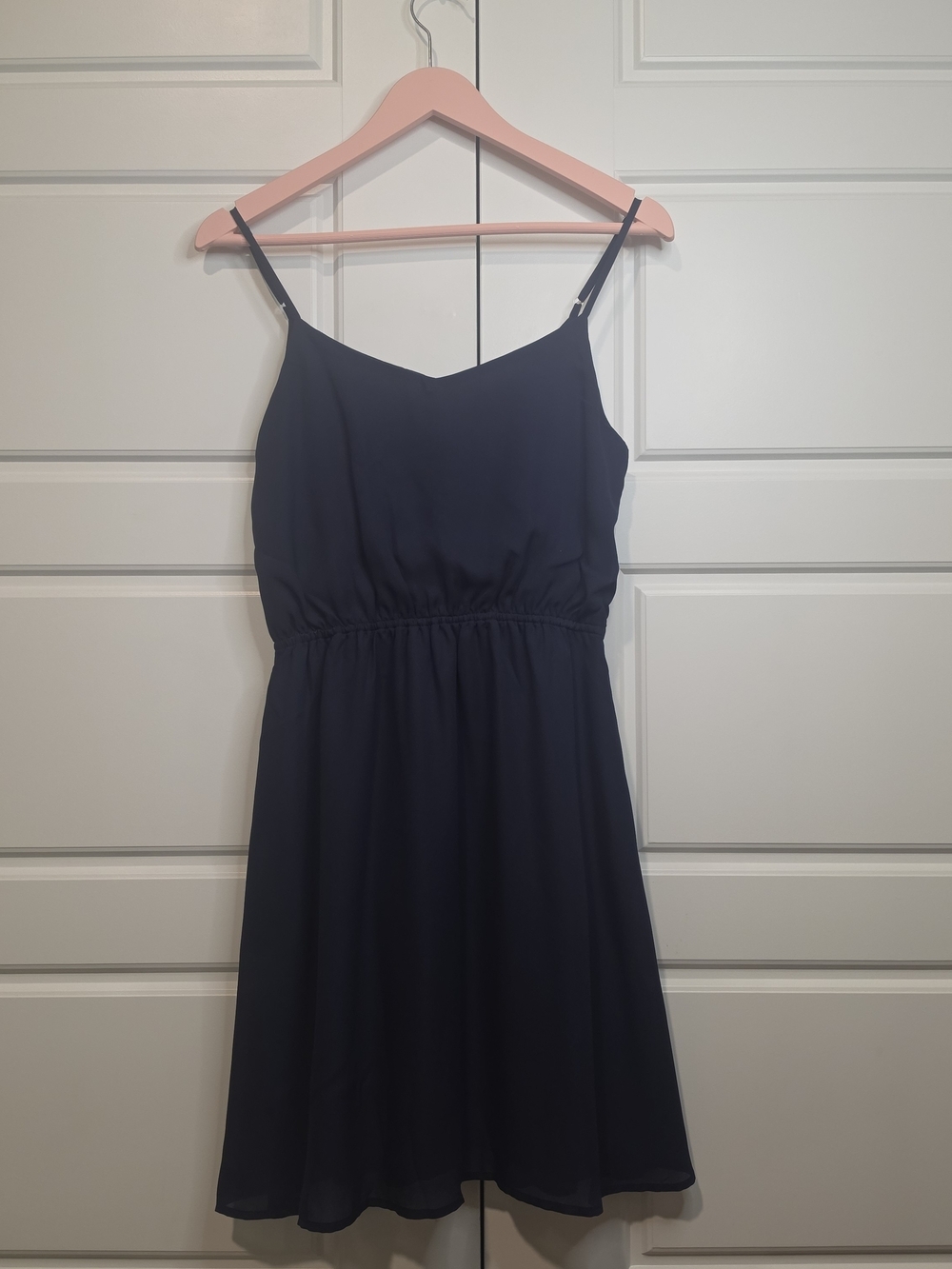 Everly Navy Spaghetti-Strap Mini Dress Size Small